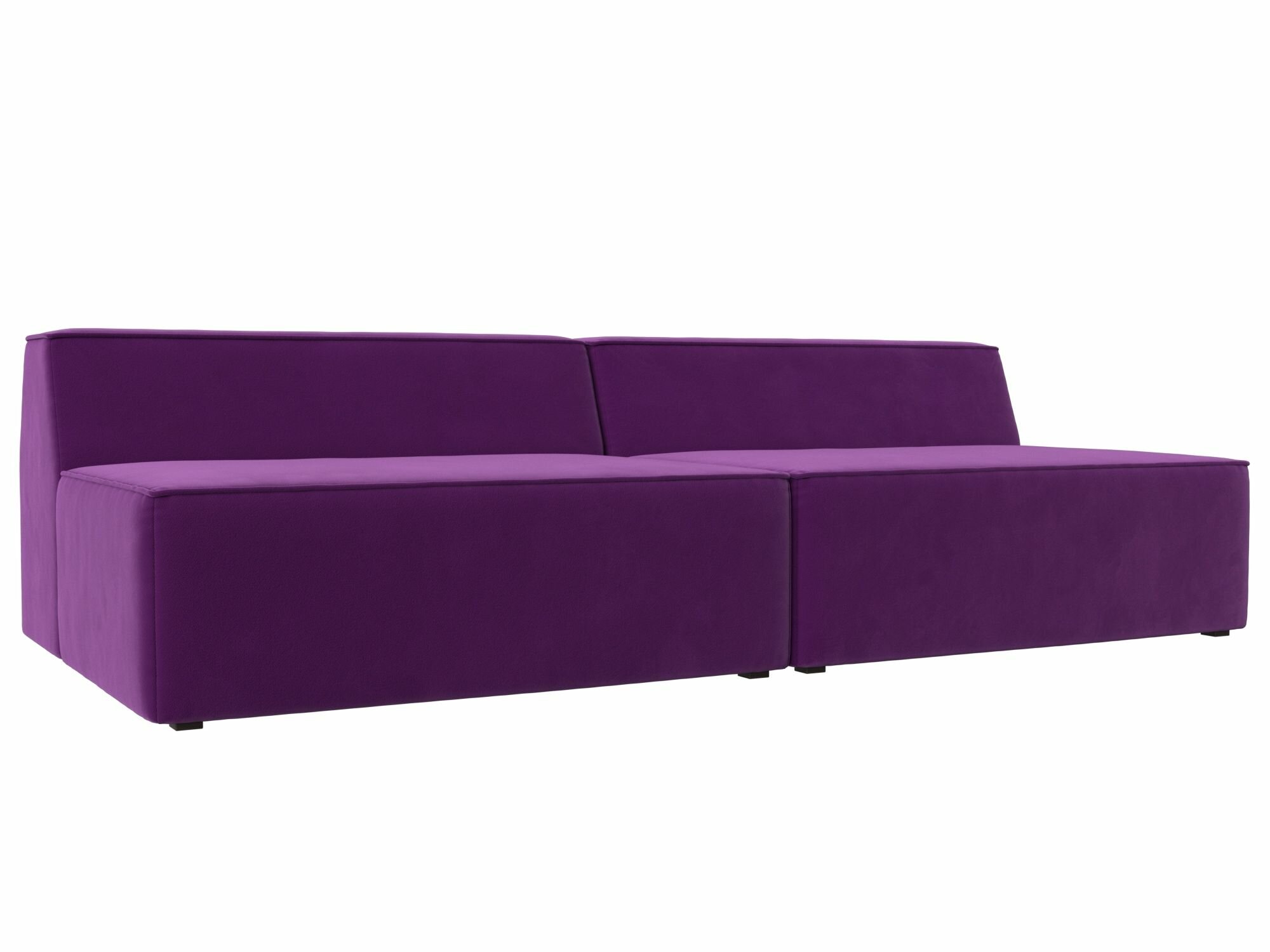 Прямой модульный диван Лига Диванов Монс Фиолетовый (Микровельвет)
