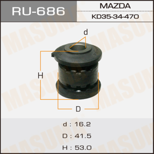 MASUMA RU-686 (KD3534470C / KD3534470E / TK4834470) сайлентблок передн. переднего рычага\ Mazda (Мазда) cx-5 / 3