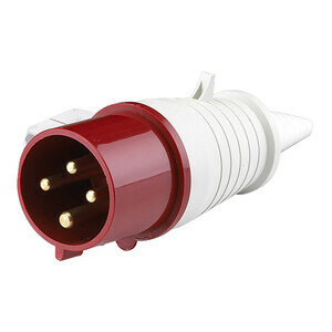 фото Вилка кабельная Dekraft ВП-102 прямая переносная 3Р+РЕ 3 фазы 32 А 380 В IP44