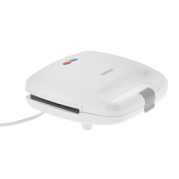 фото Сэндвичница Zelmer ZSM7850, 750 Вт, антипригарное покрытие, белая