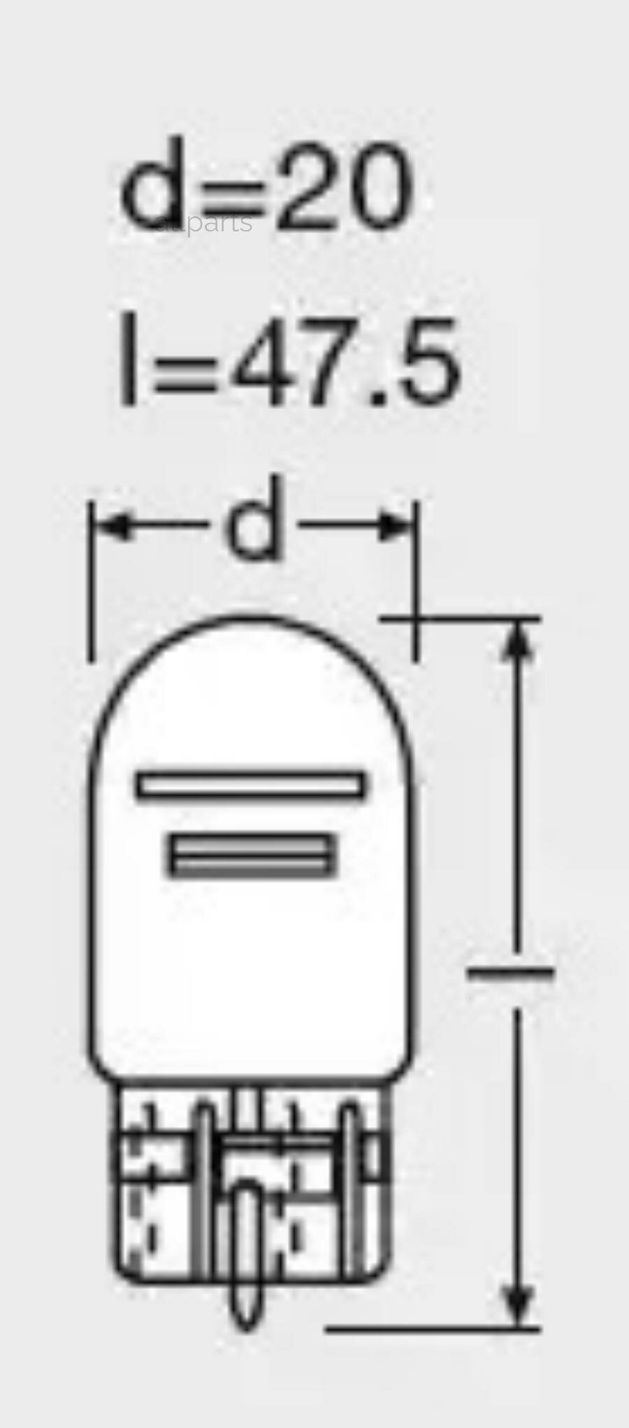 OSRAM 7515-02B Лампа 12V W21/5W 21/5W W3x16q OSRAM ORIGINAL LINE 2 шт. блистер 7515-02B