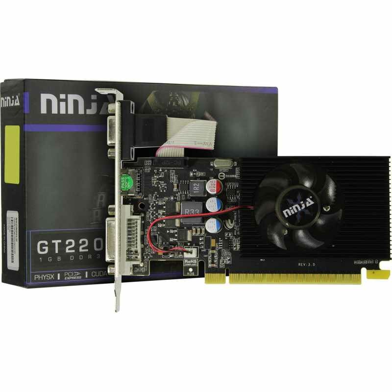 Видеокарта Ninja (Sinotex) GT220 LP 1GB GDDR3 128bit VGA DVI (NH22NP013F)