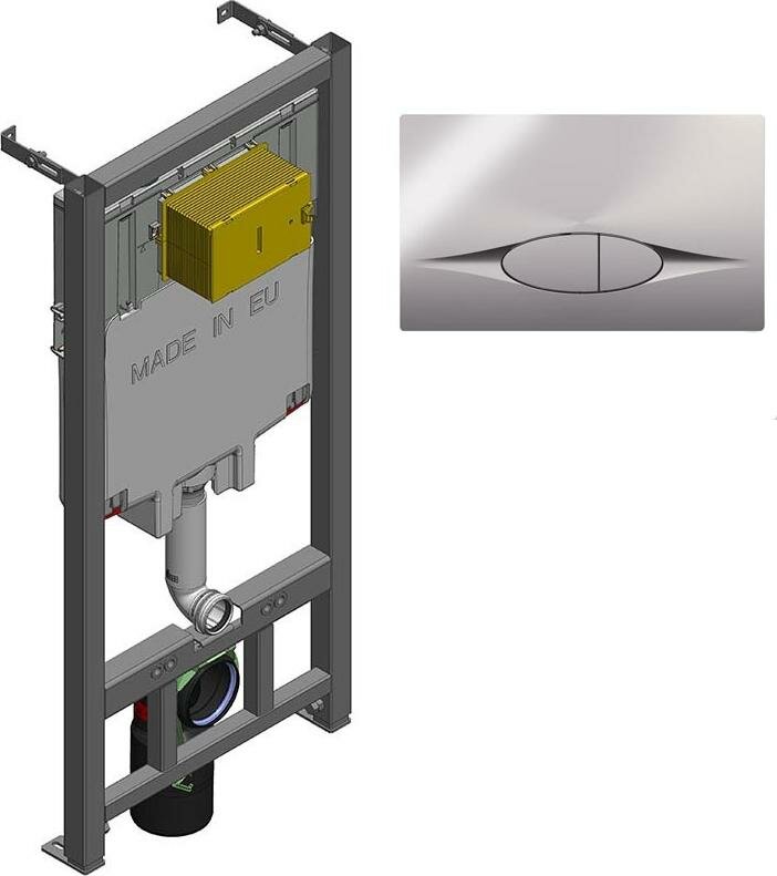 Система инсталляции для унитазов Jacob Delafon E21822-CP с кнопкой хром