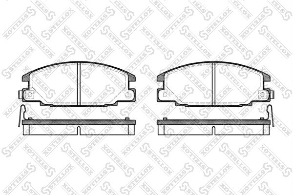 Колодки дисковые п. с антискр. пл. Opel Frontera 2.4 2.3TD 92-98 Campo 2.0-3.1TDi 91- STELLOX 249 004B-SX