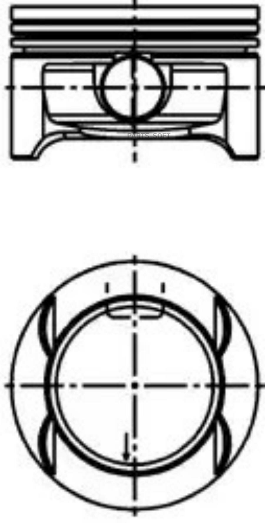 KOLBENSCHMIDT 41642620 Поршень dm.73.40x1.2x1.2x2.0 +0,50 Цена за 1 .