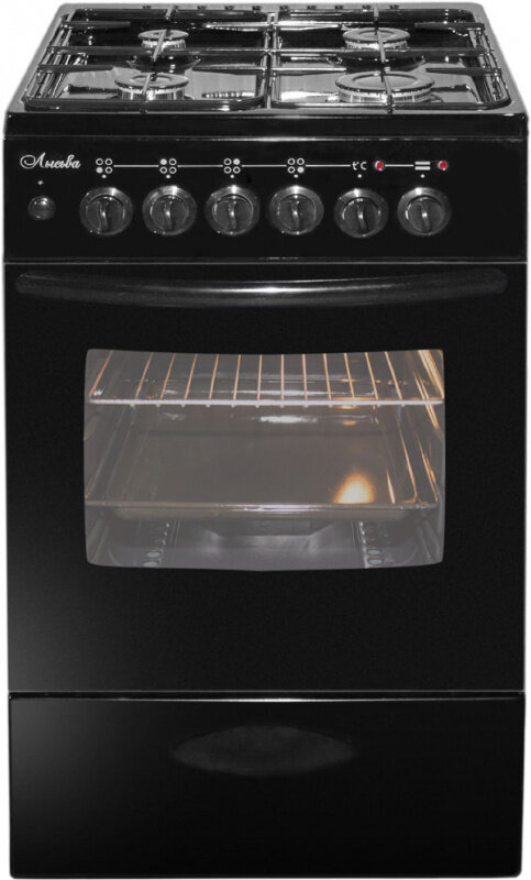 Кухонная плита Лысьва ЭГ 401 МС-2у черный (стеклянная крышка)