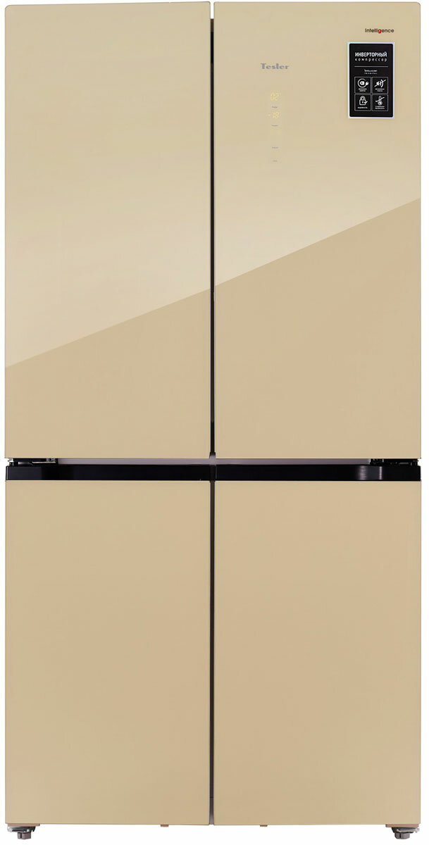 Многокамерный холодильник Tesler RCD-545I BEIGE GLASS