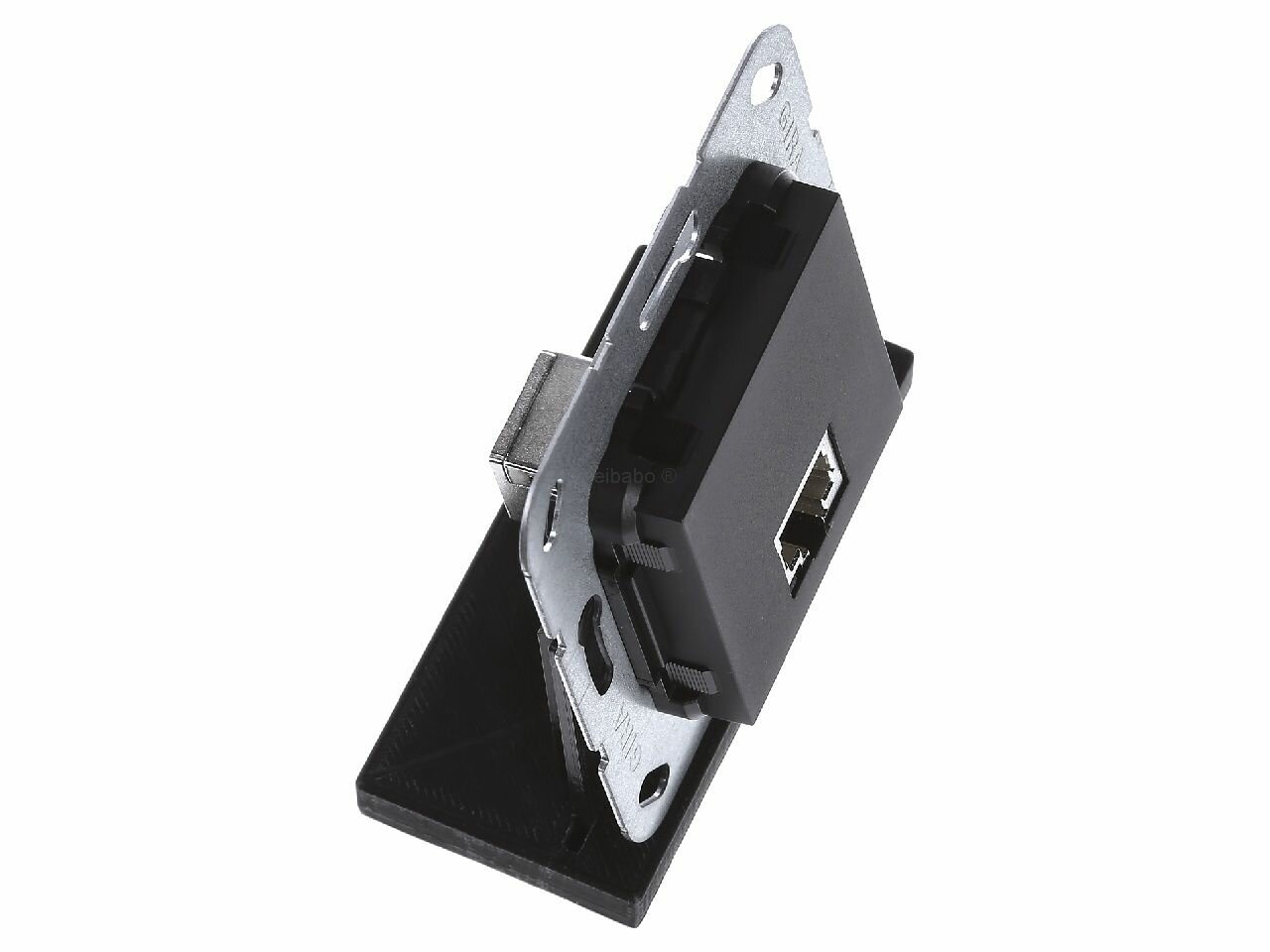 System55 569510 Розетка компьютерная переходник (RJ45, под рамку, скрытая установка, черная матовая) Gira - фото №6