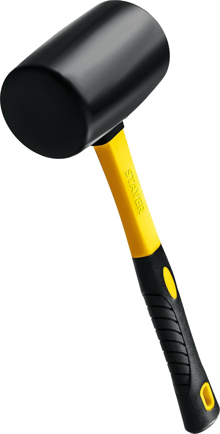 фото Чёрная резиновая киянка STAYER PROFI 680 г