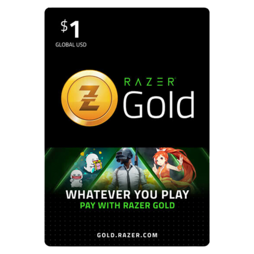 Код пополнения Razer Gold Card номиналом 1 USD, Gift Card 1$, регион США