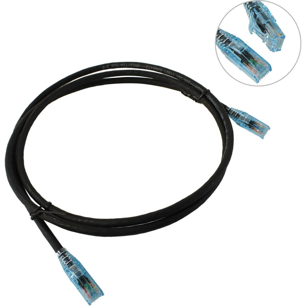 Патч-корд Hyperline PC-LPM-UTP-RJ45-RJ45-C6-1.5M-LSZH-BK