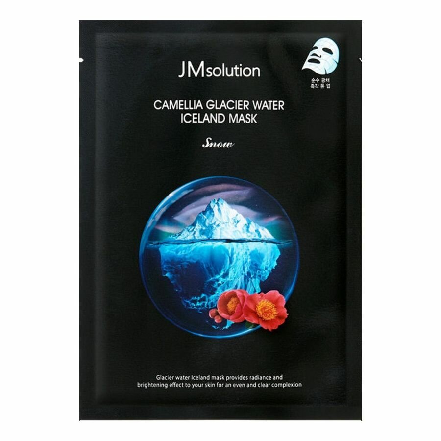 Тонизирующая тканевая маска JMsolution с экстрактом камелии, Camellia Glacier Water Iceland Mask Snow, 30 мл