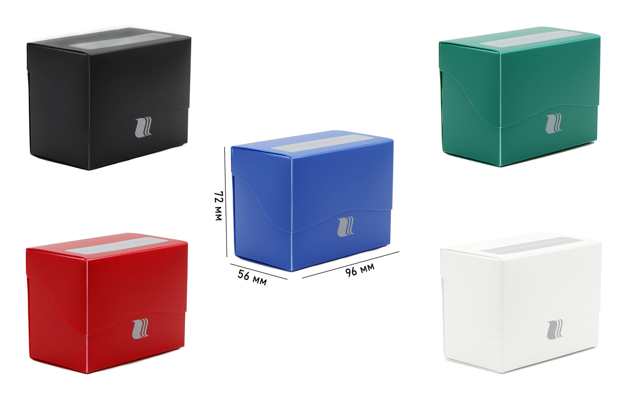 5 пластиковых коробочек Blackfire горизонтальных - Разных цветов (на 80+ карт)