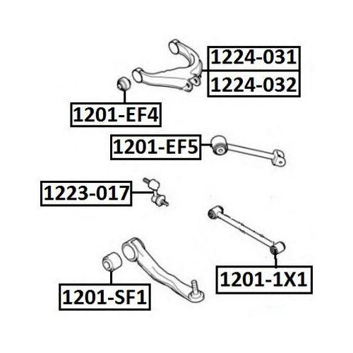 Подвеска, рычаг независимой подвески колеса, ASVA 1201-SF1 (1 шт.)