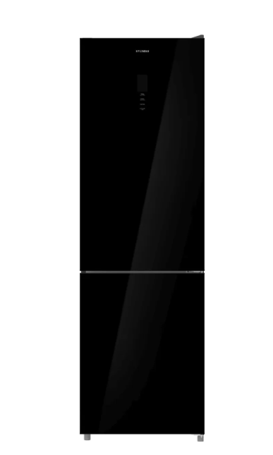 Холодильник двухкамерный Hyundai CC3586F черное стекло