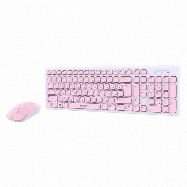 Комплект клавиатура+мышь мультимедийный Smartbuy ONE 250288AG (SBC-250288AG-WP) бело-розовый