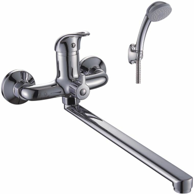 фото Смеситель универсальный с прямым, поворотным изливом Diadonna D22-150N никель