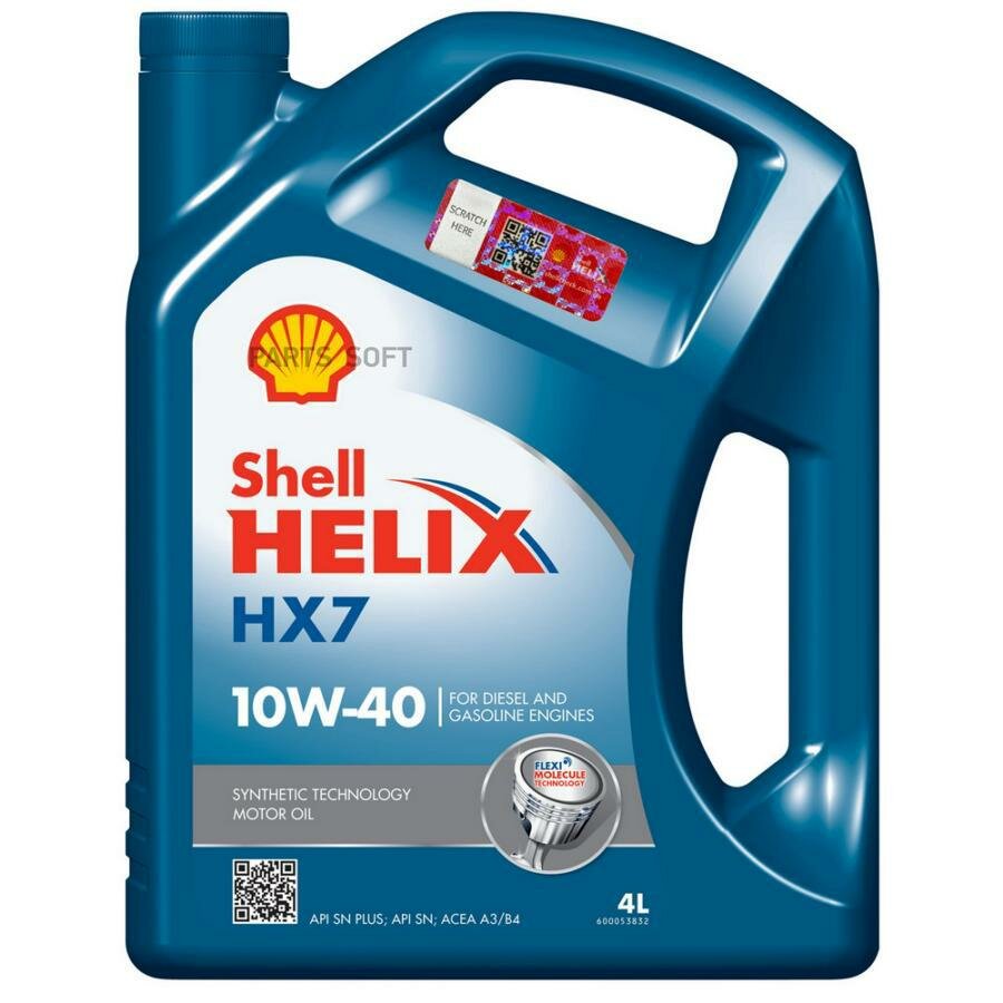 shell 10w40 (4l) helix hx7_ !\ api sn+,acea a3/b4,mb229.3,vw 501.01/505.00,rn 0700/0710