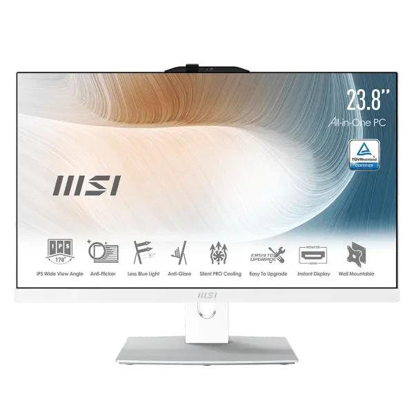 Моноблок MSI Modern AM242P 12M-257XRU 23.8" FHD/i3 1215U/8Gb/SSD512Gb/UHDG/клав.+мышь/noOS/белый 9S6-AE0712-257