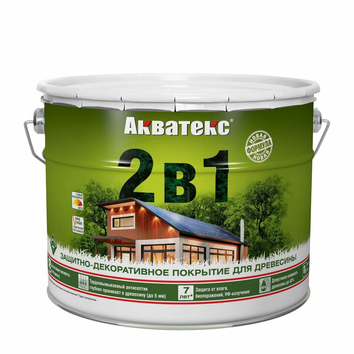 Защитно-декоративное покрытие акватекс 2в1 (калужница / 9л.)