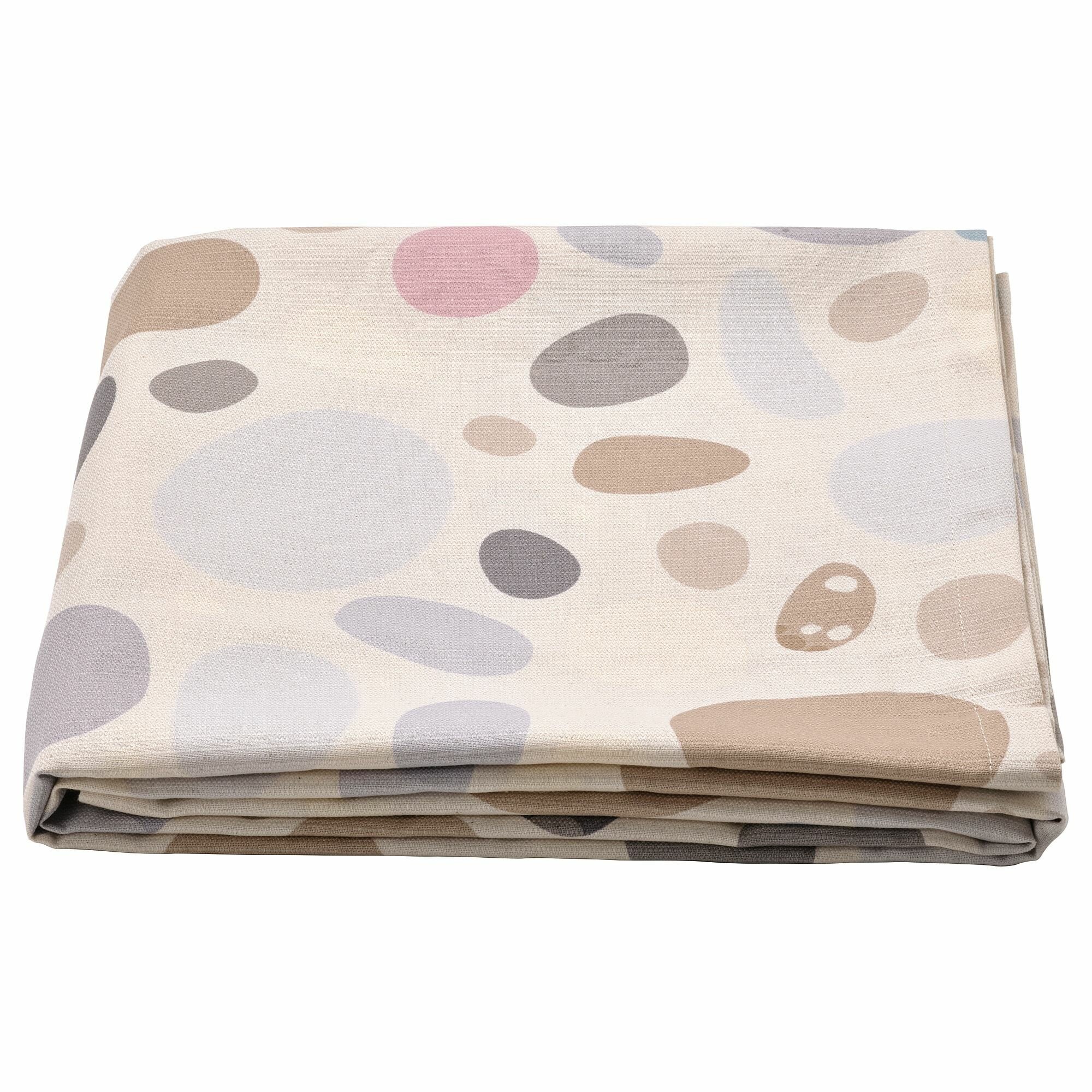 фото Икея / IKEA SOMMARFLOX, соммарфлокс, скатерть, узор разноцветных камней, 145x145 см