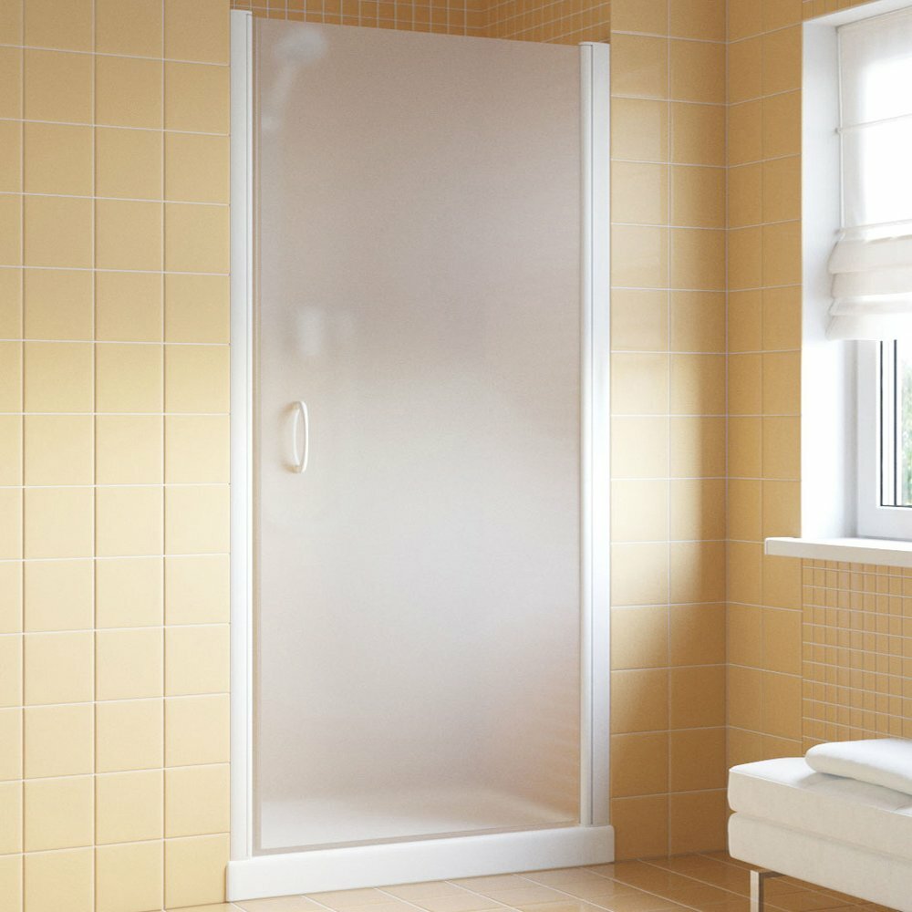 фото Vegas Glass Душевая дверь в нишу Vegas Glass EP Lux 75 01 10 R профиль белый, стекло сатин