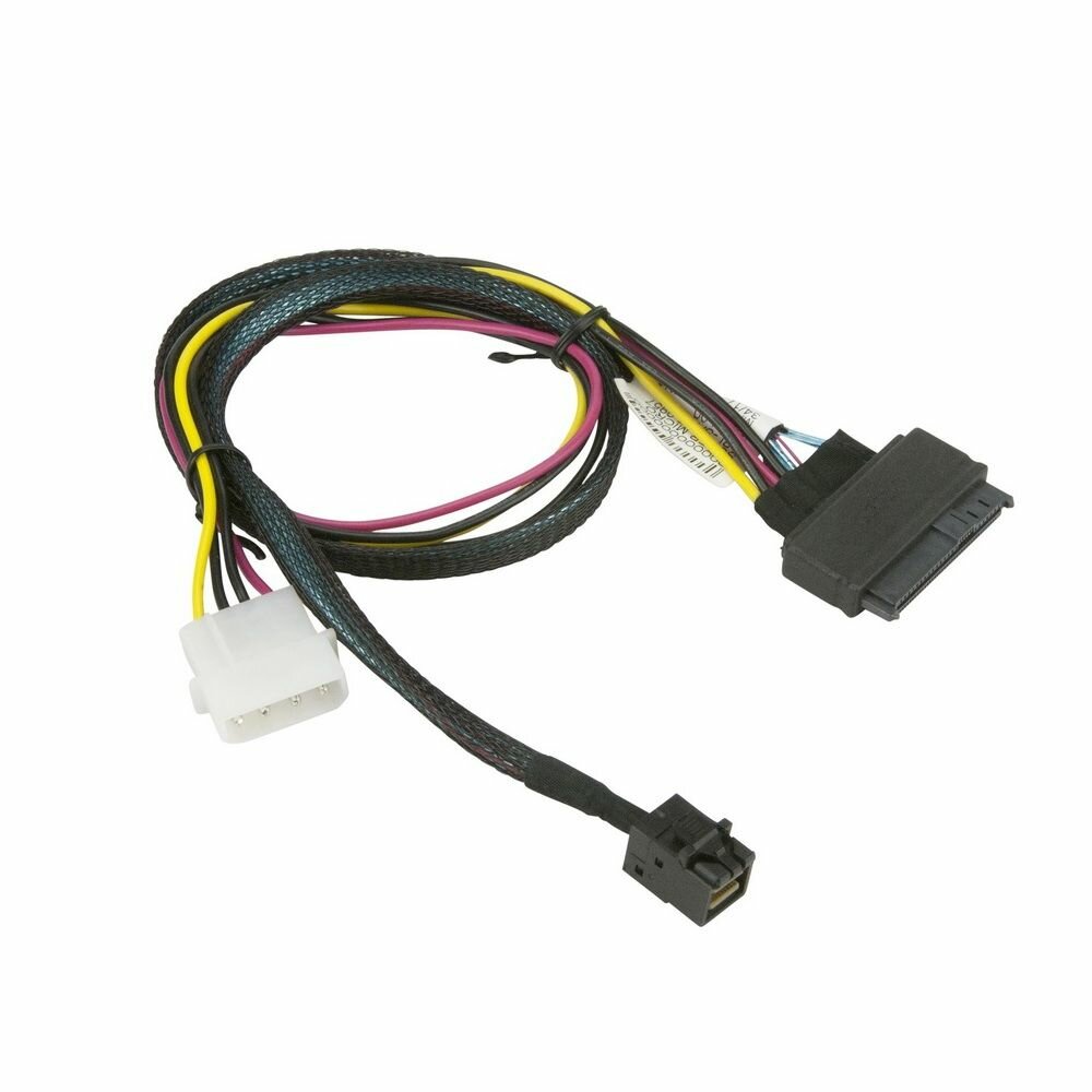 Кабель SuperMicro CBL-SAST-0957 MiniSAS HD SFF-8643 to U.2 PCIE SFF-8639 with Power Cable 55cm (311651)