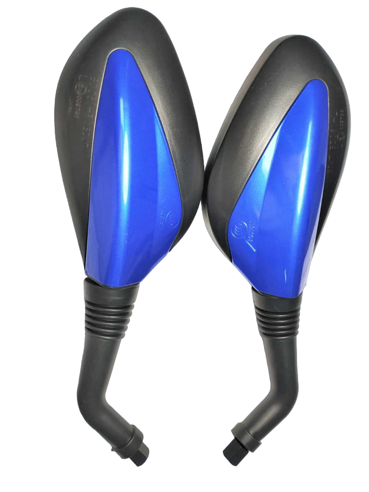 фото Зеркала 145 пластик овальные с синей вставкой d8