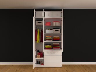 Шкаф для одежды "Мебель ГОСТ", аналог IKEA PAX, ШхВхГ 120x250х50 см Белый