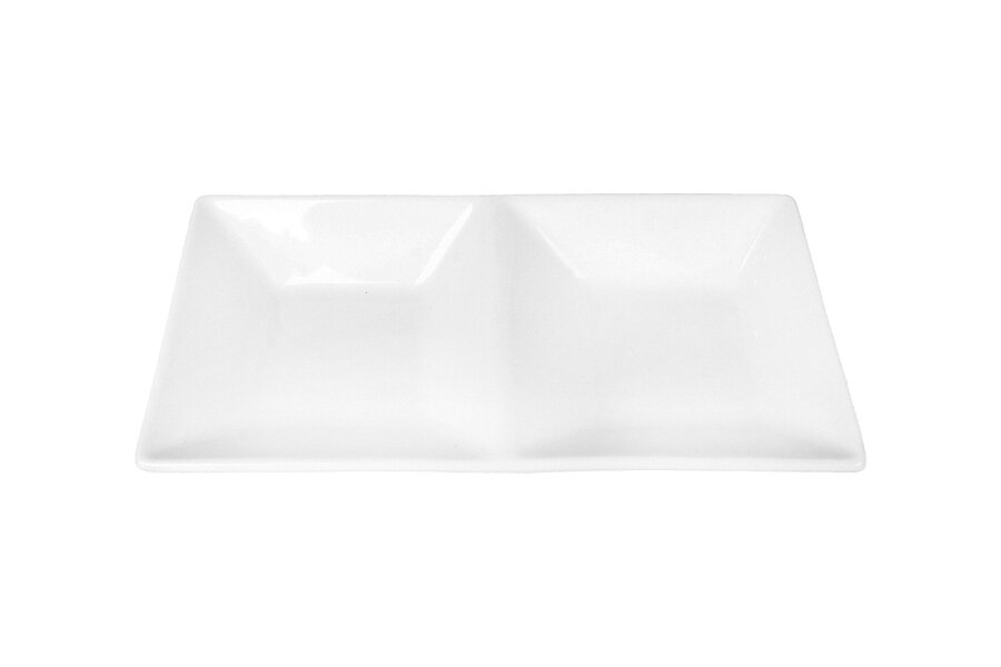 фото Менажница 2-х секционная квадрат