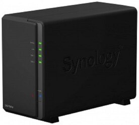 Synology Дисковый массив Synology DS218Play Сетевое хранилище 2xHDD Hot Plug, SATA(3,5''), DC1,4GhzCPU/1Gb/RAID0,1/ 2xUSB3.0/1GigEth/iSCSI/2xIPcam(upto15)/1xPS