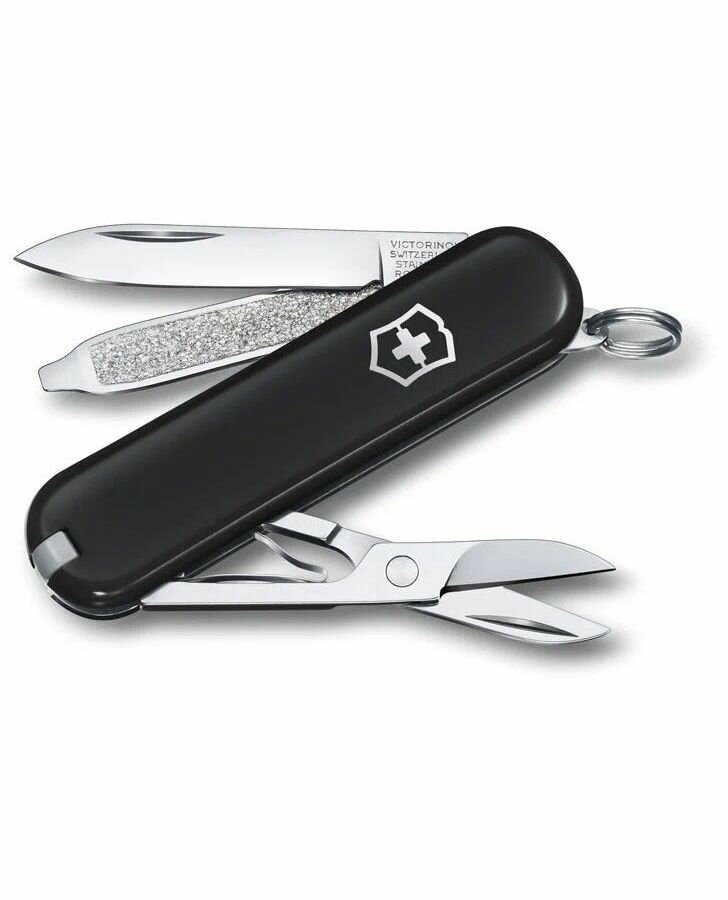 Нож-брелок Victorinox Classic SD Colors, 58 мм, 7 функций, "Dark Illusion" 0.6223.3G