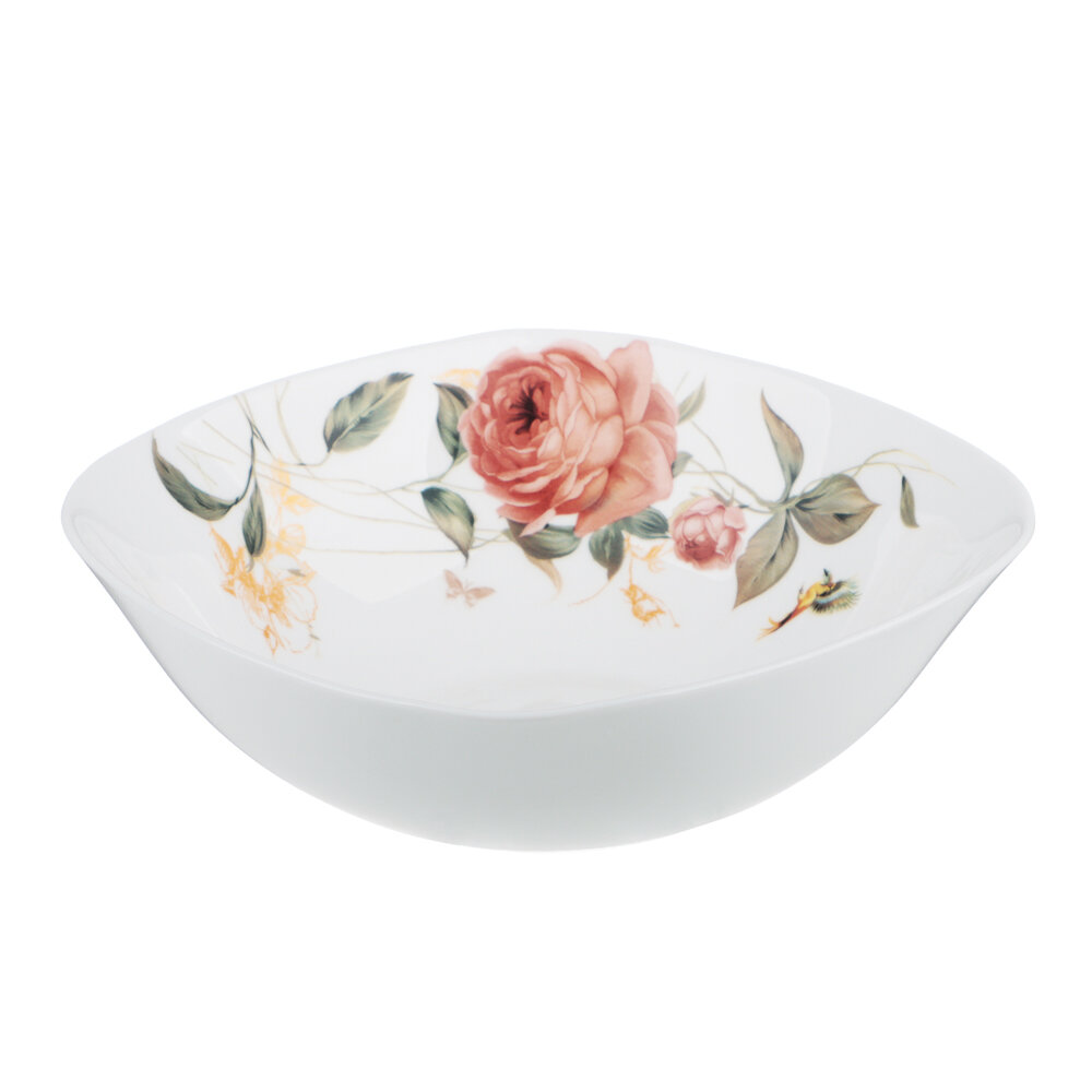 фото MILLIMI Анета Салатник опаловое стекло 19см, квадратная форма, 19019, 6 штук