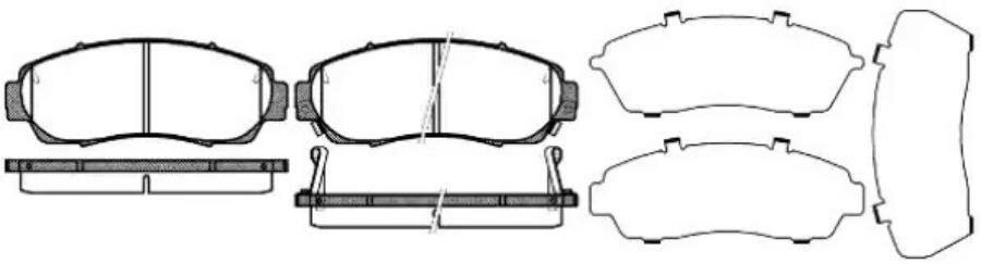 REMSA 117112 1171 12_=FDB4161=D5153M [45022SHJA00] ! колодки дисковые п.\ Honda CR-V 2.0/2.2 07