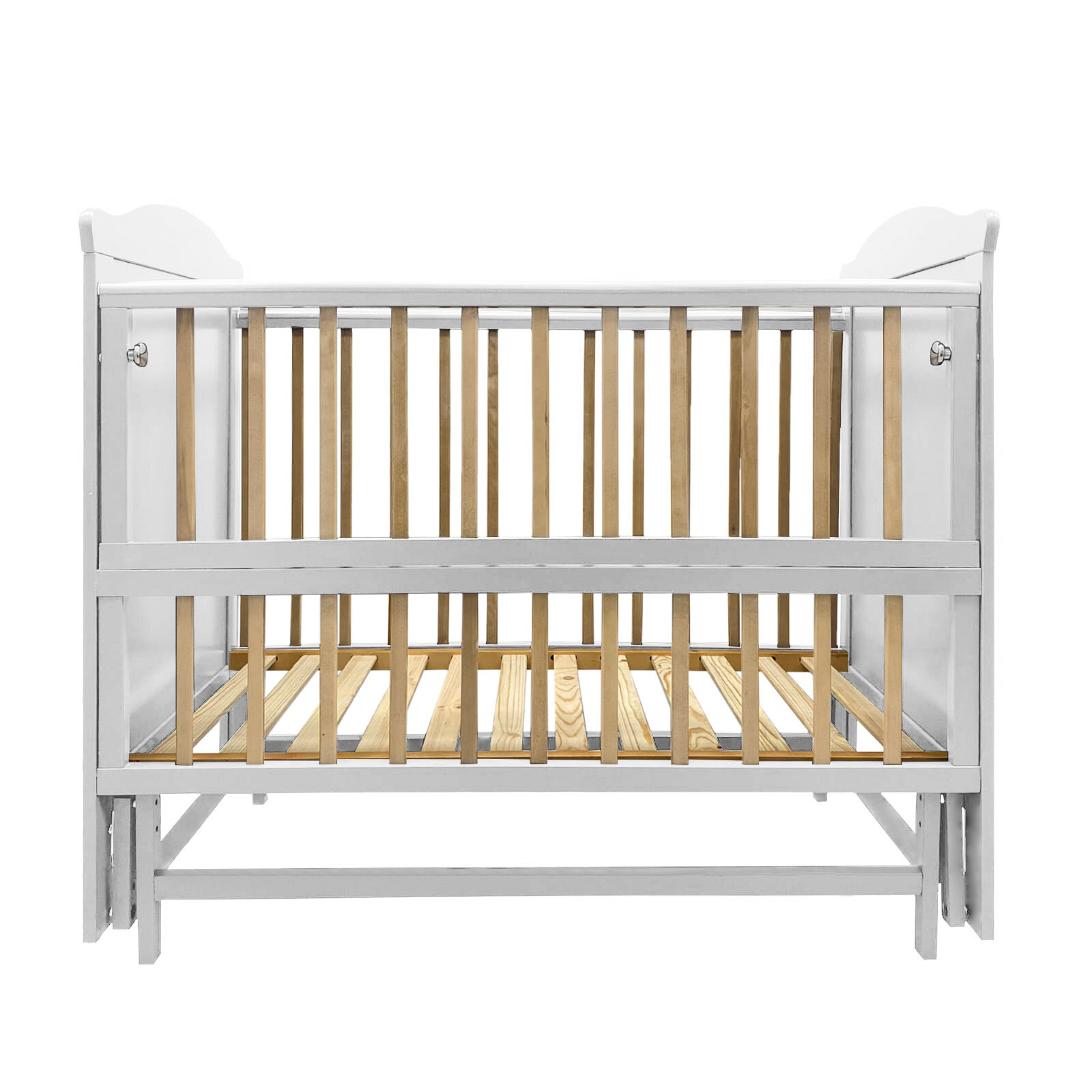 фото Кровать детская Sweet Baby Elegante Белый/натуральный с маятником