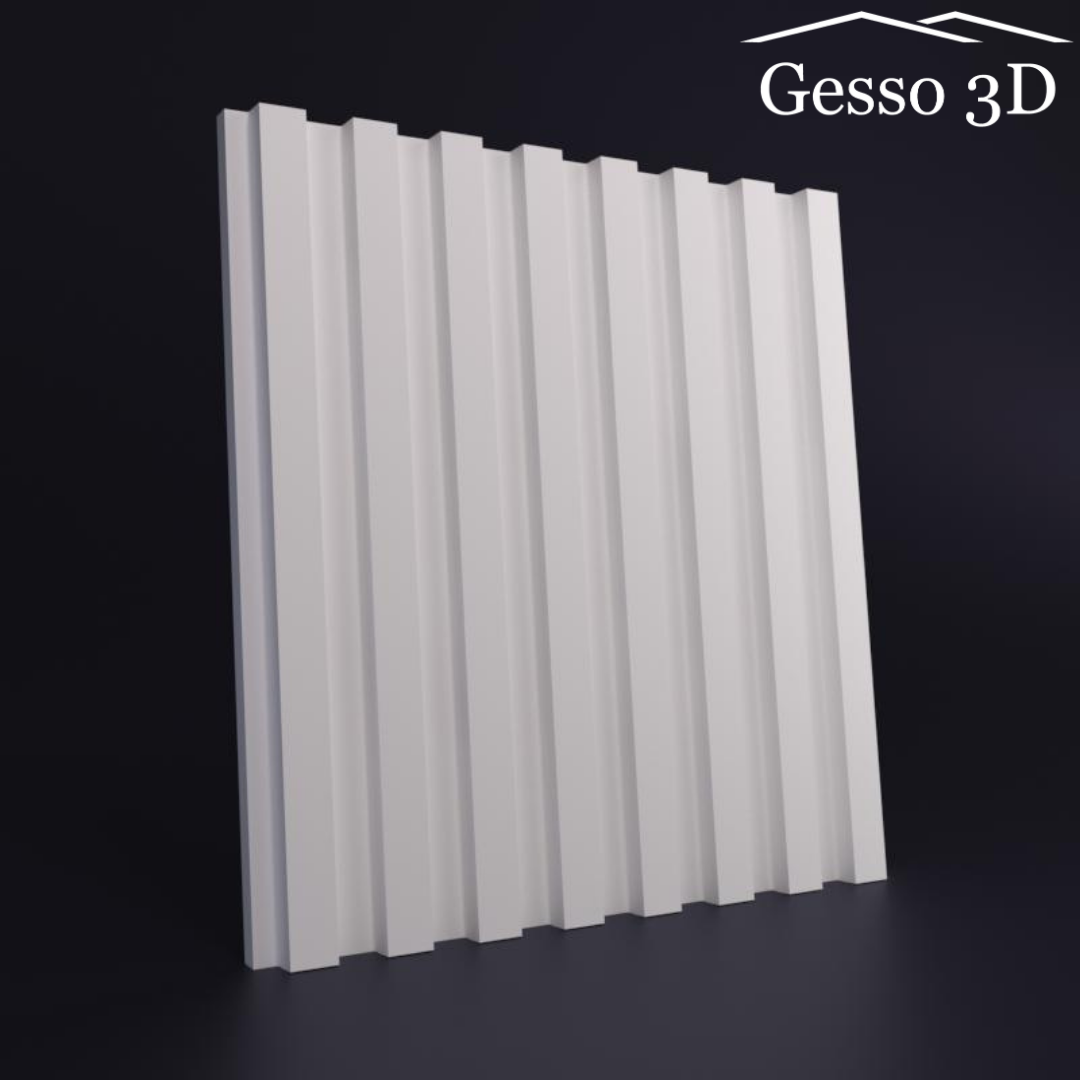 Гипсовая панель Gesso 3D рейки 