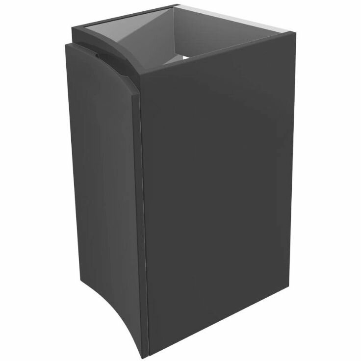 фото Шкафчик подвесной Cezares Vague с одной распашной створкой, левый 44229 Antracite, 34x41x55 см