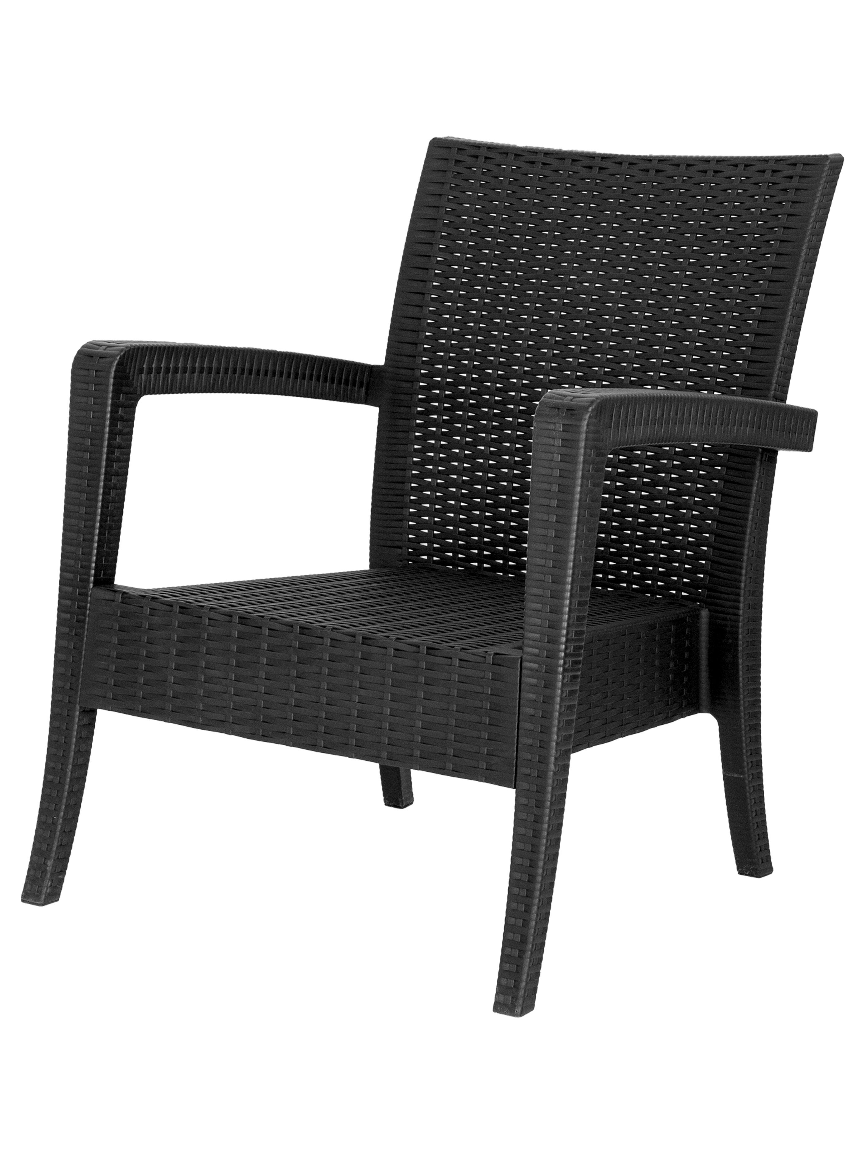 Кресло-диван пластиковое Ola Dom арт.ЭП 391510 (антрацит)