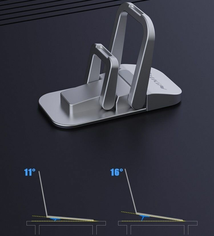 Ножки подставка для ноутбука металлические складные регулируются по высоте чёрные двухслойные