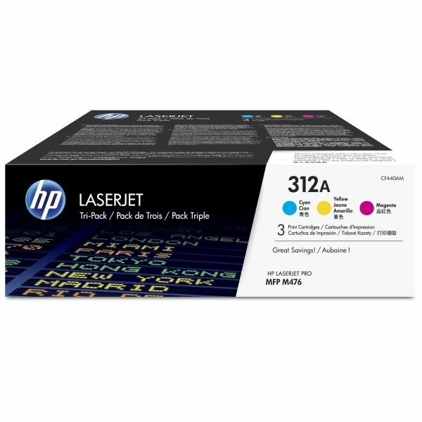 Картридж HP CF440AM (312A) голубой/желтый/пурпурный