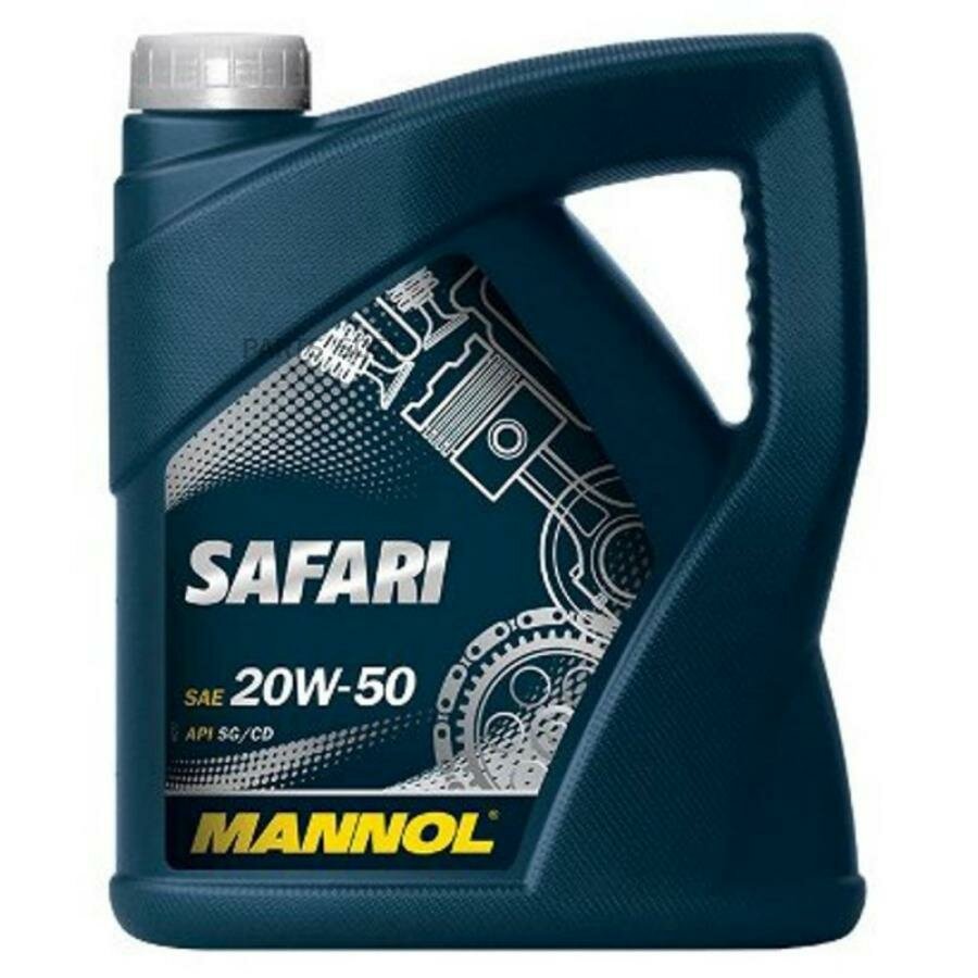 Моторное масло Mannol Safari 20W50, 5л, минеральное - фото №1