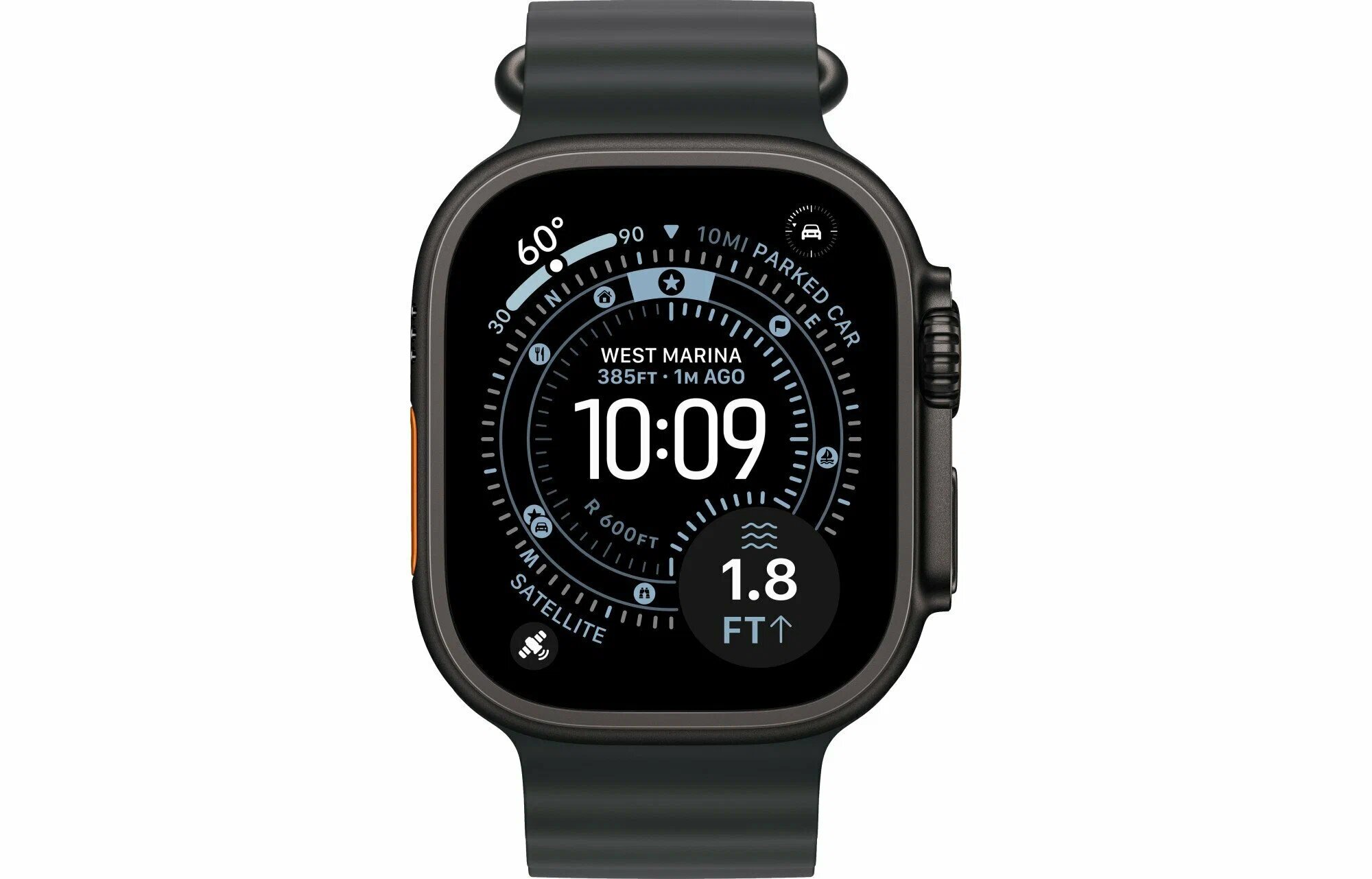 Apple Watch Ultra 3 49 mm Black Titanium Case with Black Ocean Band MF0J4 — фото 4