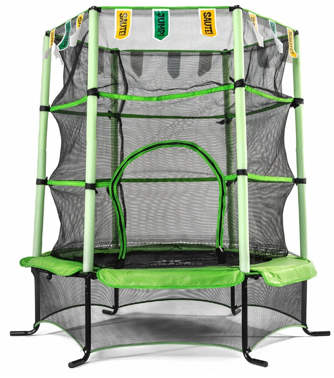 фото Батут С защитной сеткой DFC Jump Kids 55 - 137 см, 55INCH-JD-GY, желто-зеленый Т
