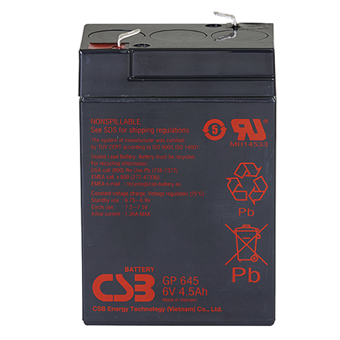 Аккумуляторная батарея CSB GP 645 6В 4.5 А·ч