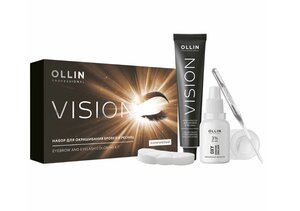 Набор для окрашивания бровей и ресниц Коричневый Vision Ollin Professional 20 мл