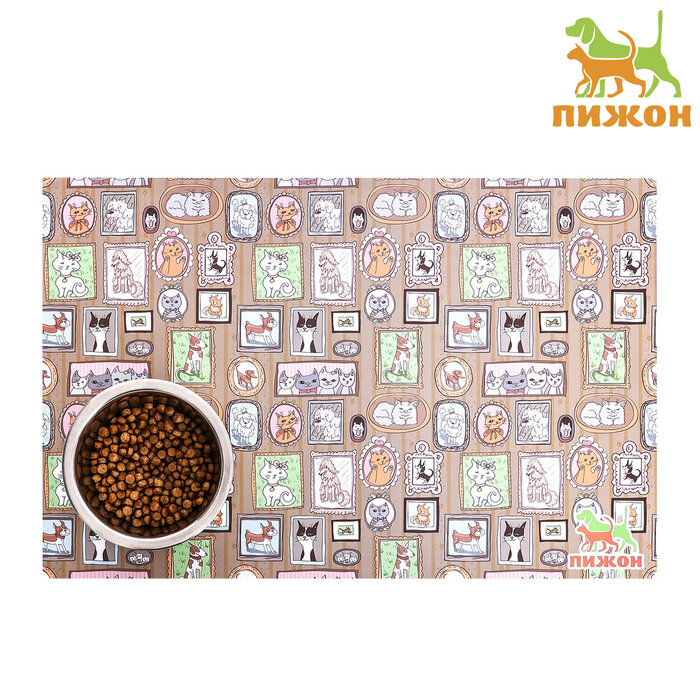 фото Пижон Коврик под миску "Пижон" 43 х 28 см "Портреты"