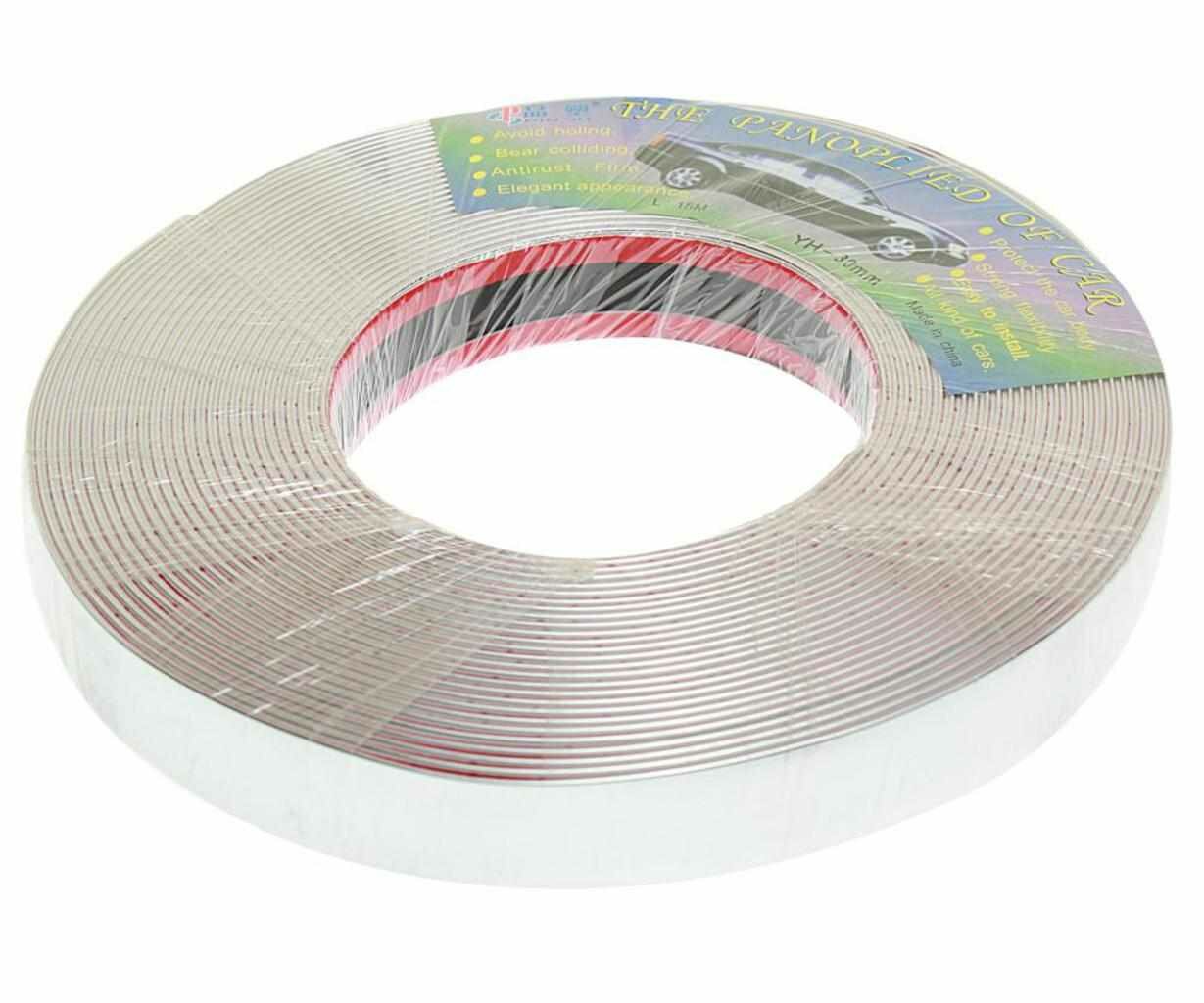 фото Молдинг самоклеющийся 30мм серебряный 1м, YH-130 (JL-130) SILVER, NO NAME