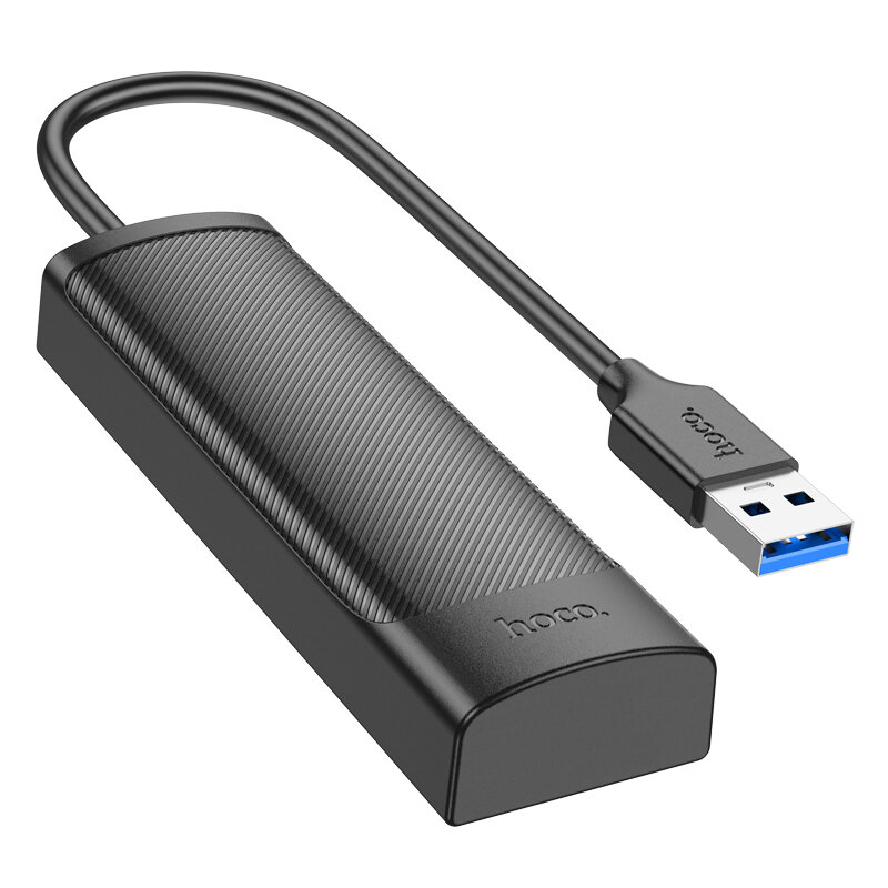 USB Хаб (HB41) с 1 USB на 4 USB 3.0, HOCO, L=1.2M, черный