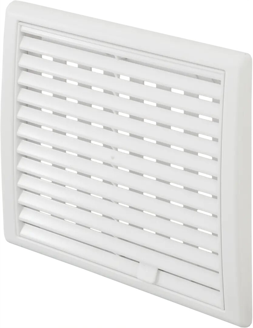 фото Решётка вентиляционная со шторкой Equation 150x150 мм полистирол цвет белый