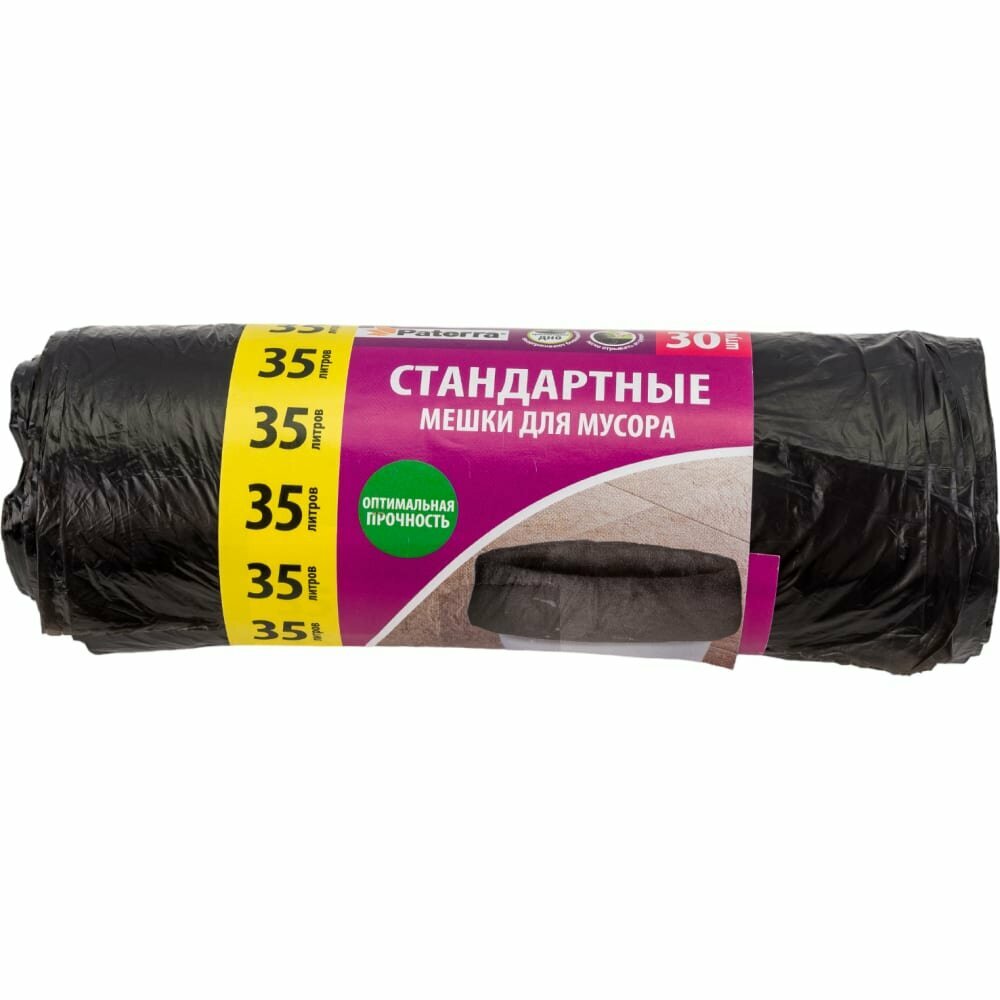 фото PATERRA Мешки для мусора 35 л 8 мкм 30 шт в рулоне 106-060